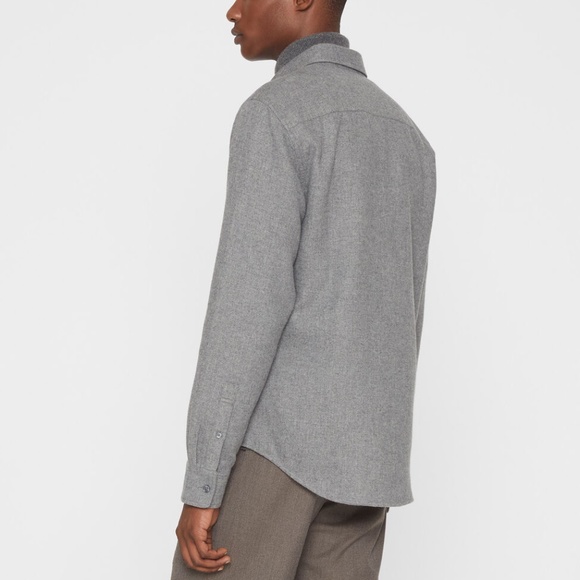 Doubleface Long Sleeve Shirt - New With Tags - NEVER WORN - Charcoal - Picture 2 of 5